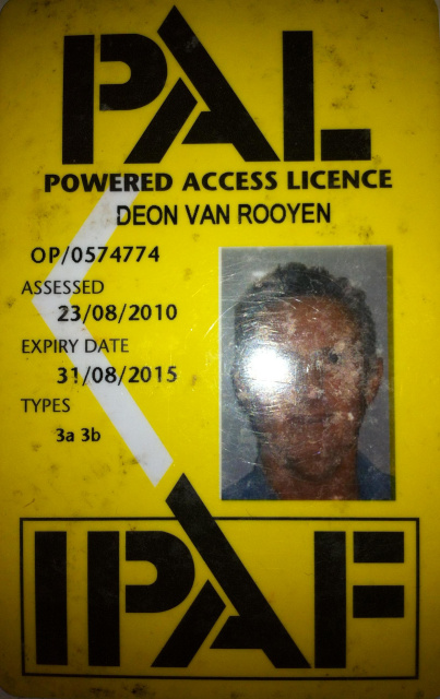 IPAF powered access licence